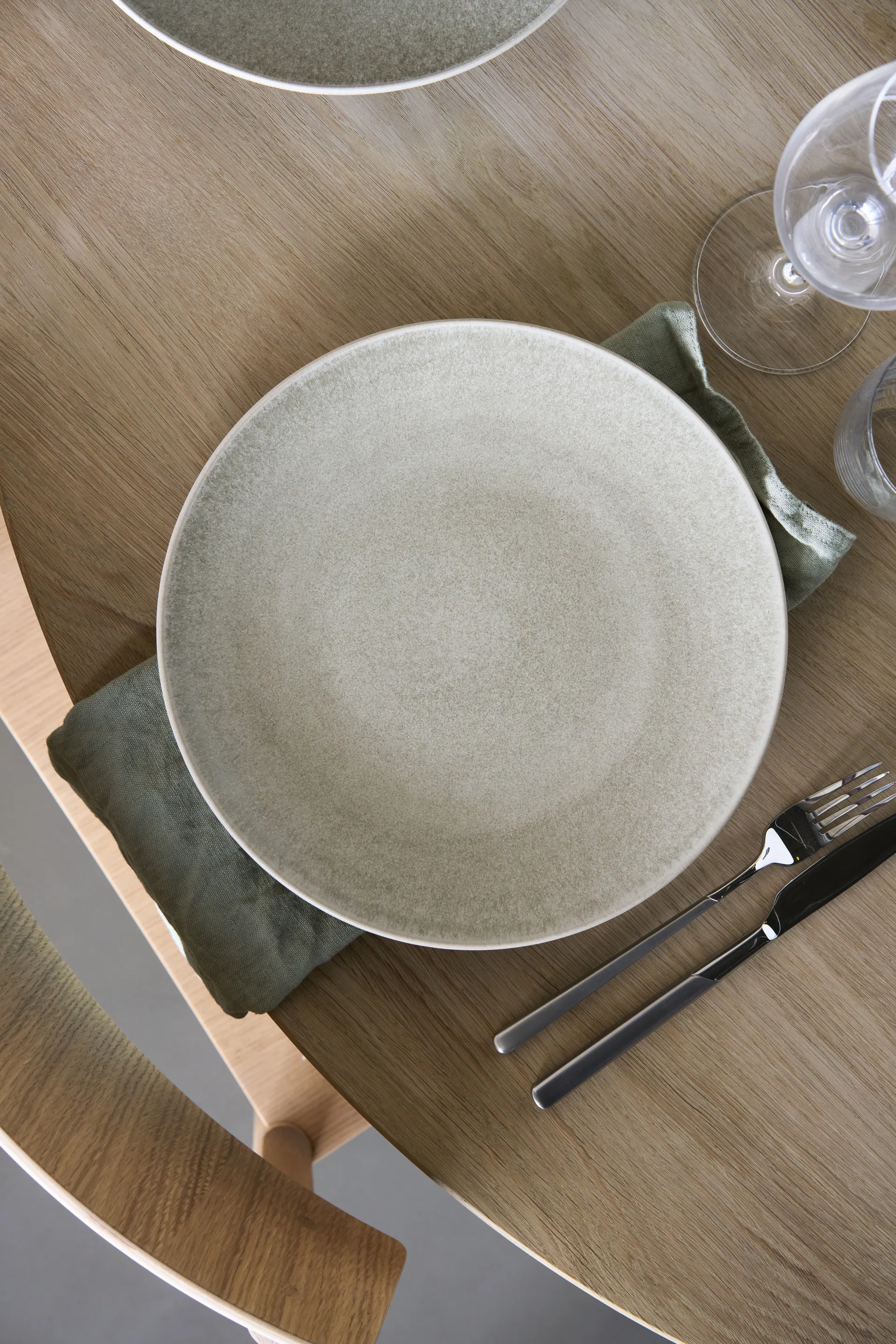 Piatto piano Terra, Beige in gres, Ø26,5 cm Scandi Living