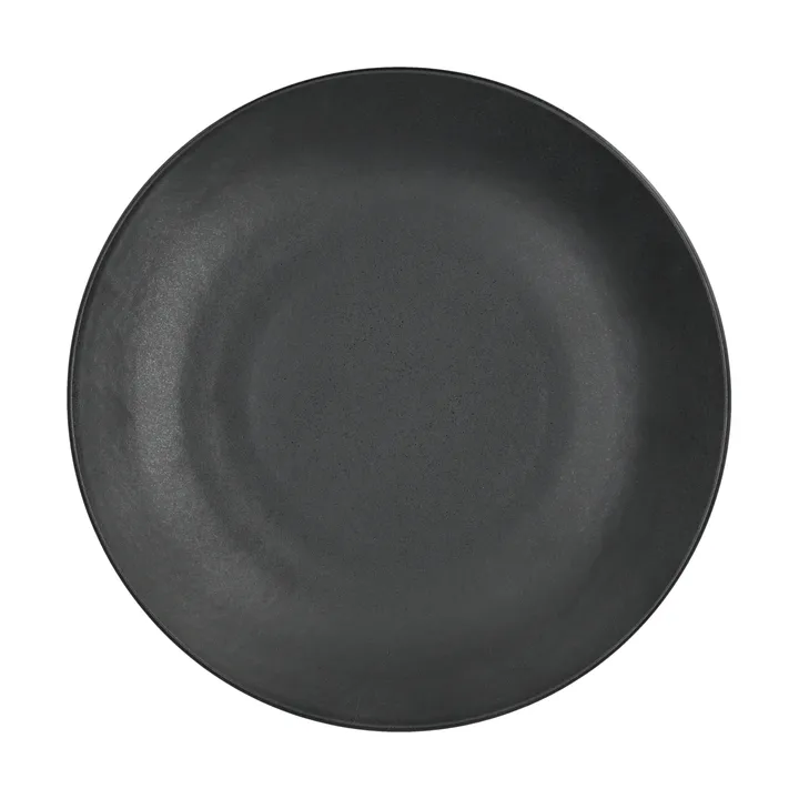 Piatto piano Terra - Nero in gres, Ø26,5 cm - Scandi Living