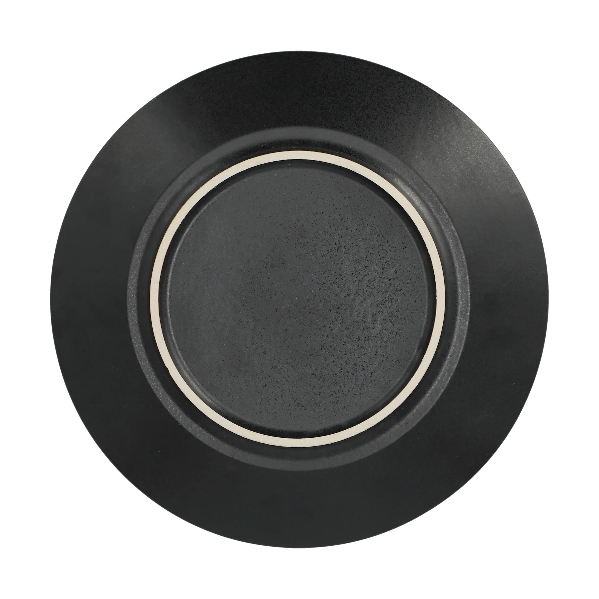 Piatto piano Terra, Nero in gres, Ø26,5 cm Scandi Living
