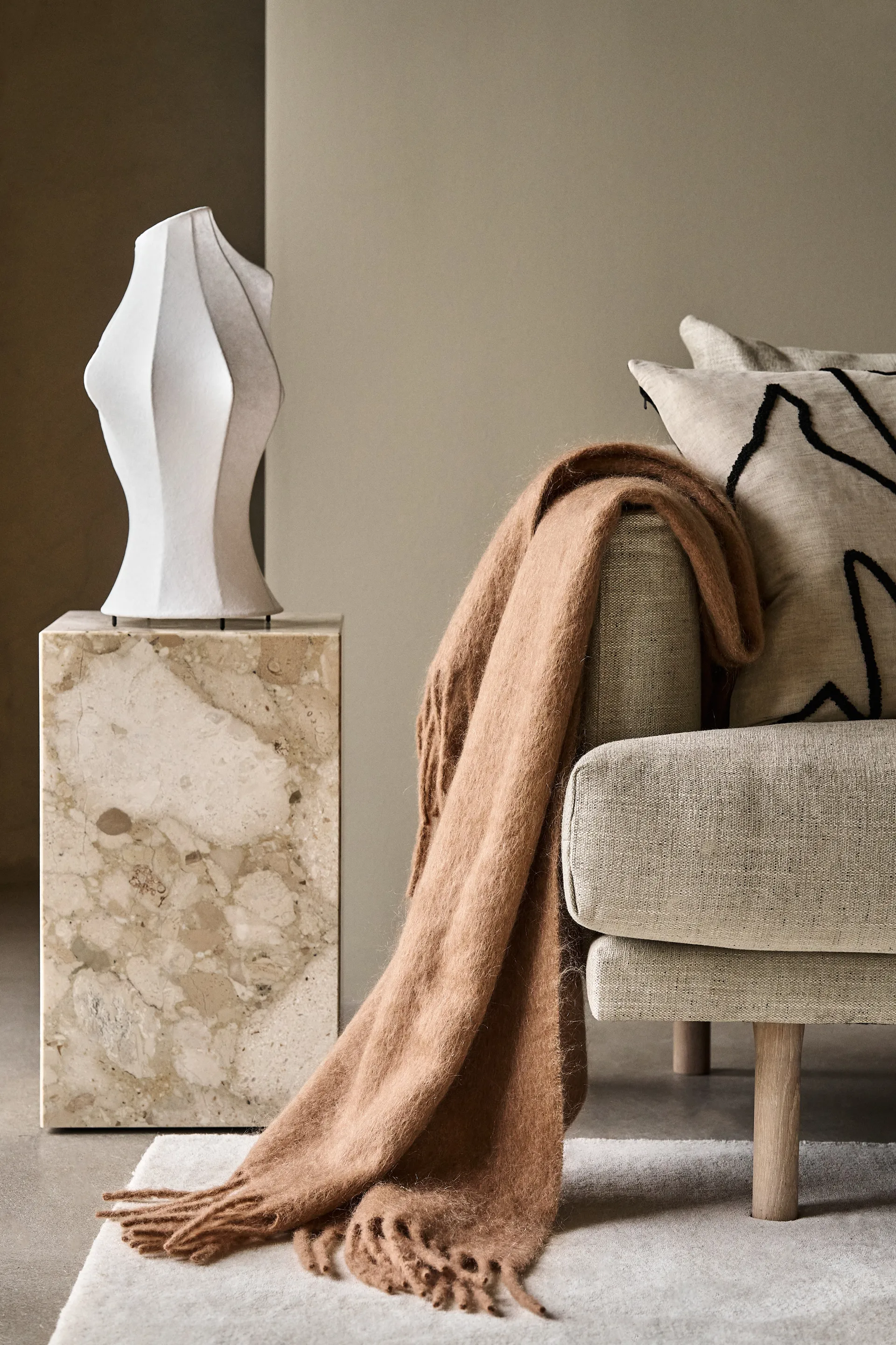 Plaid Dune mohair 130x170 cm, Grano Scandi Living