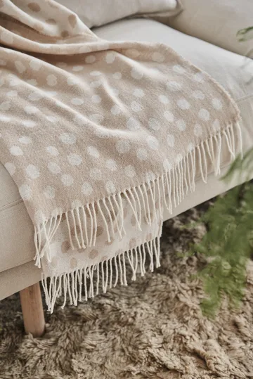 Plaid in cotone Droplets 130x185 cm - Beige - Scandi Living