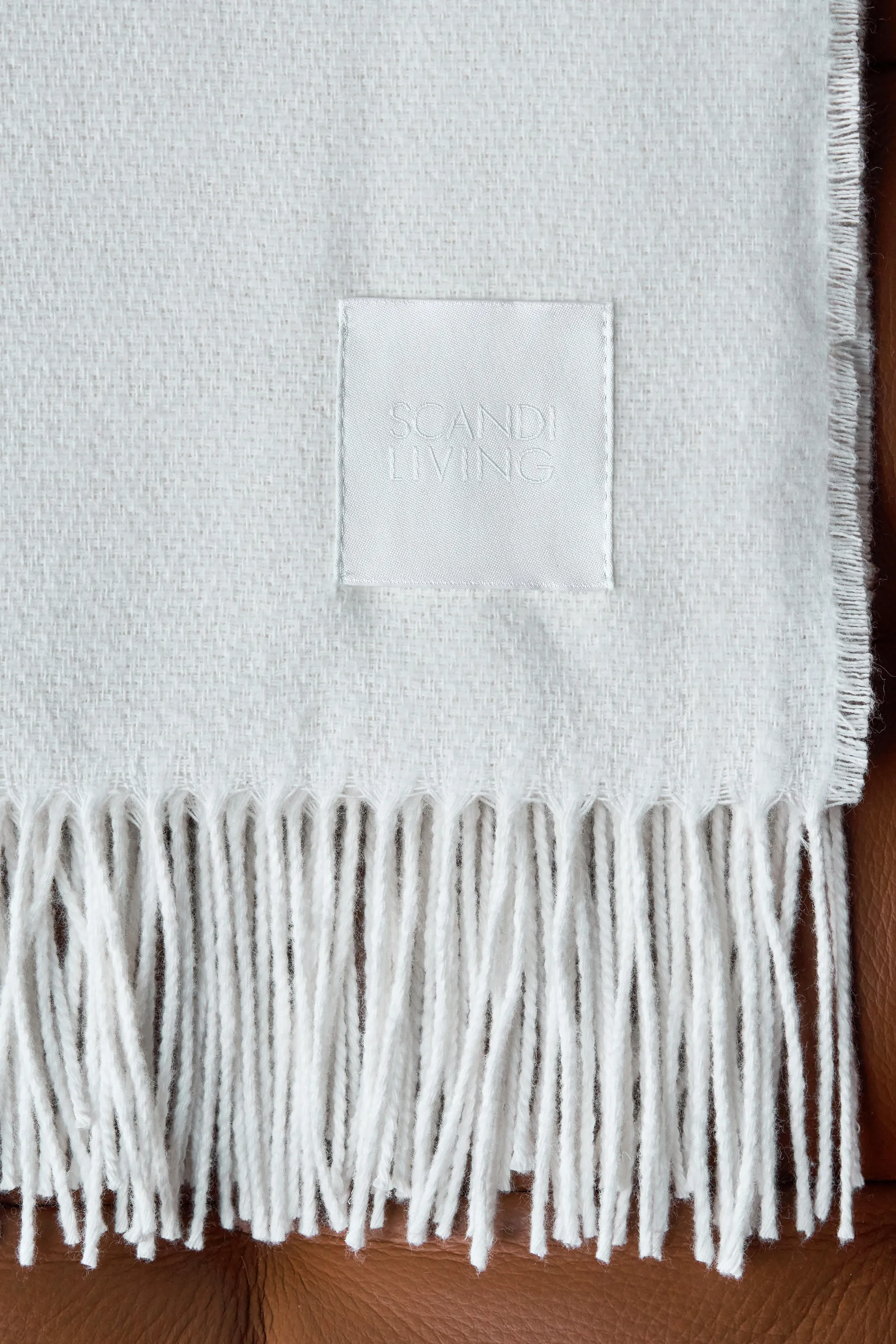 Plaid in cotone Loom 125x170 cm, Betulla Scandi Living
