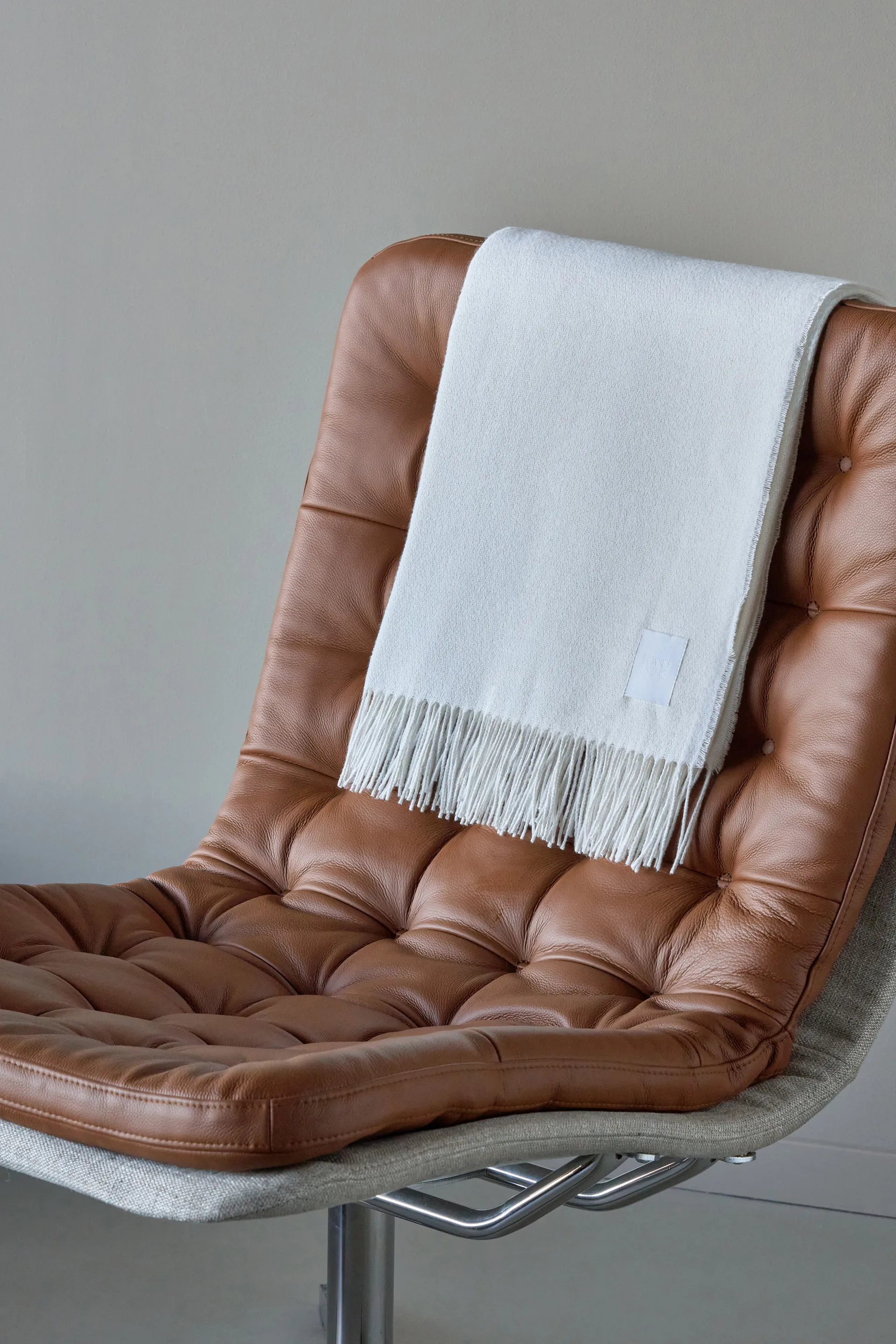 Plaid in cotone Loom 125x170 cm, Betulla Scandi Living