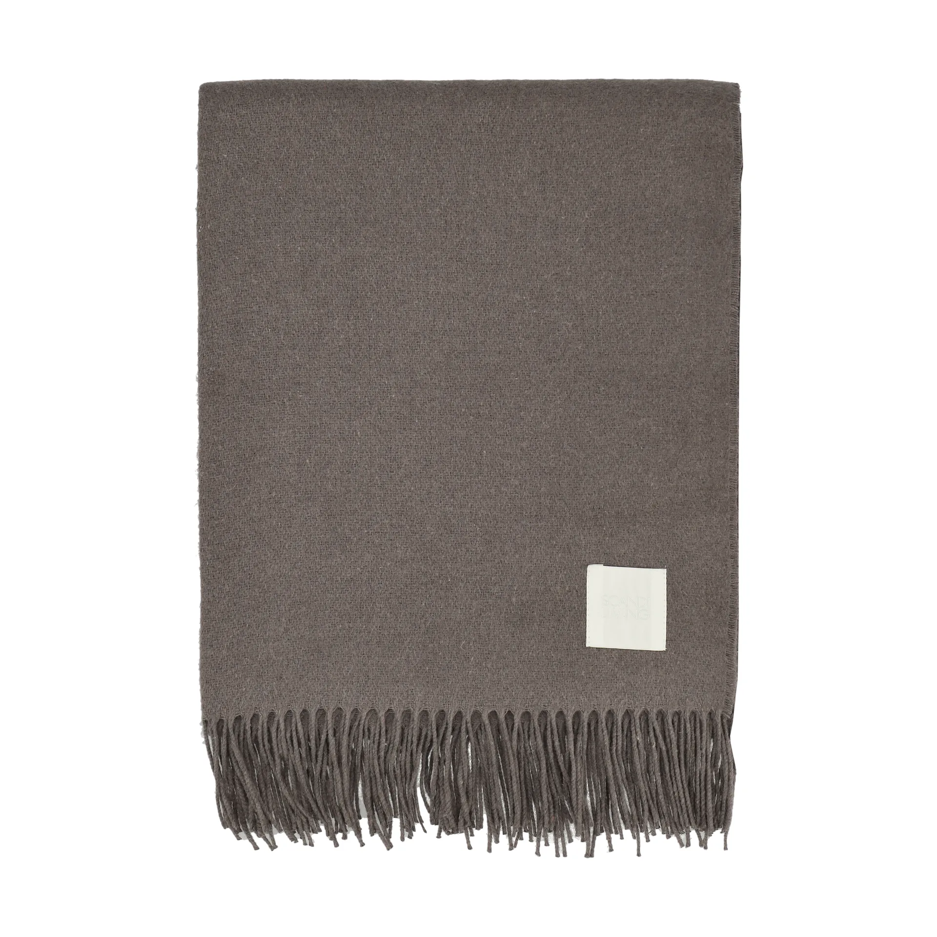 Plaid in cotone Loom 125x170 cm, Taupe Scandi Living