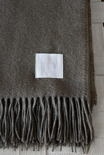 Plaid in cotone Loom 125x170 cm - Taupe - Scandi Living