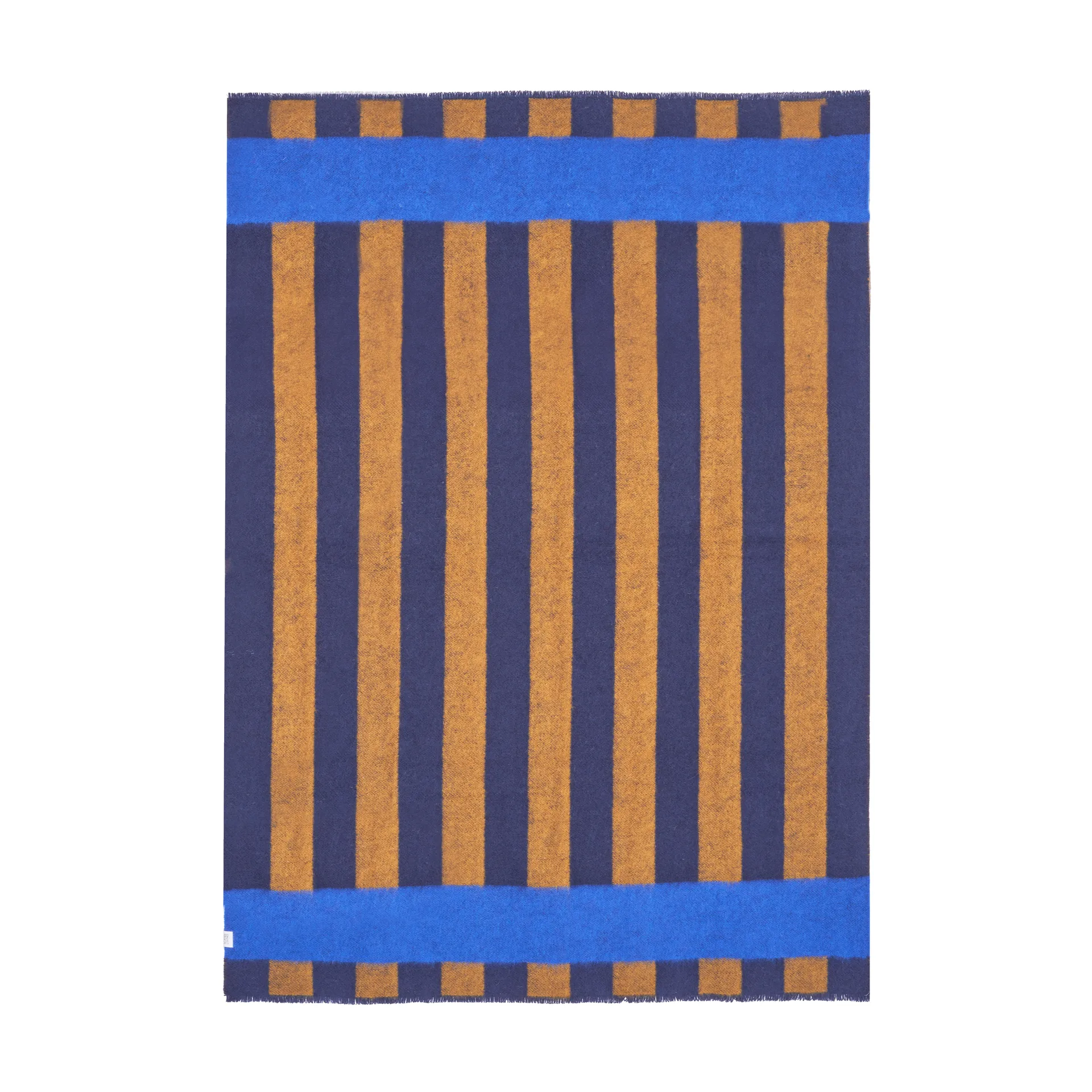 Plaid in lana Aisles 130x180 cm, Blu Scandi Living