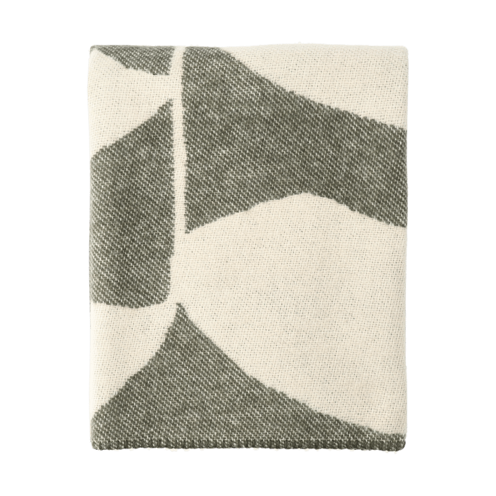 Plaid in lana Leaf 130x180 cm - Khaki verde - Scandi Living