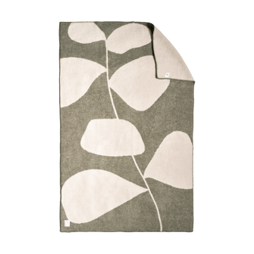 Plaid in lana Leaf 130x180 cm - Khaki verde - Scandi Living