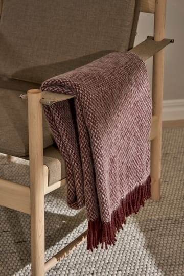 Plaid in lana Sandstone 130x180 cm - Bordeaux - Scandi Living