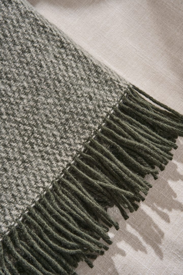 Plaid in lana Sandstone 130x180 cm, Khaki verde Scandi Living