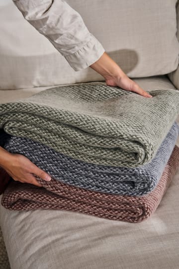 Plaid in lana Sandstone 130x180 cm - Khaki verde - Scandi Living