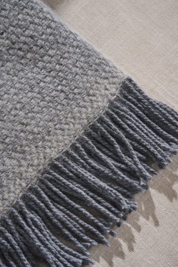 Plaid in lana Sandstone 130x180 cm - Melange blu colomba - Scandi Living