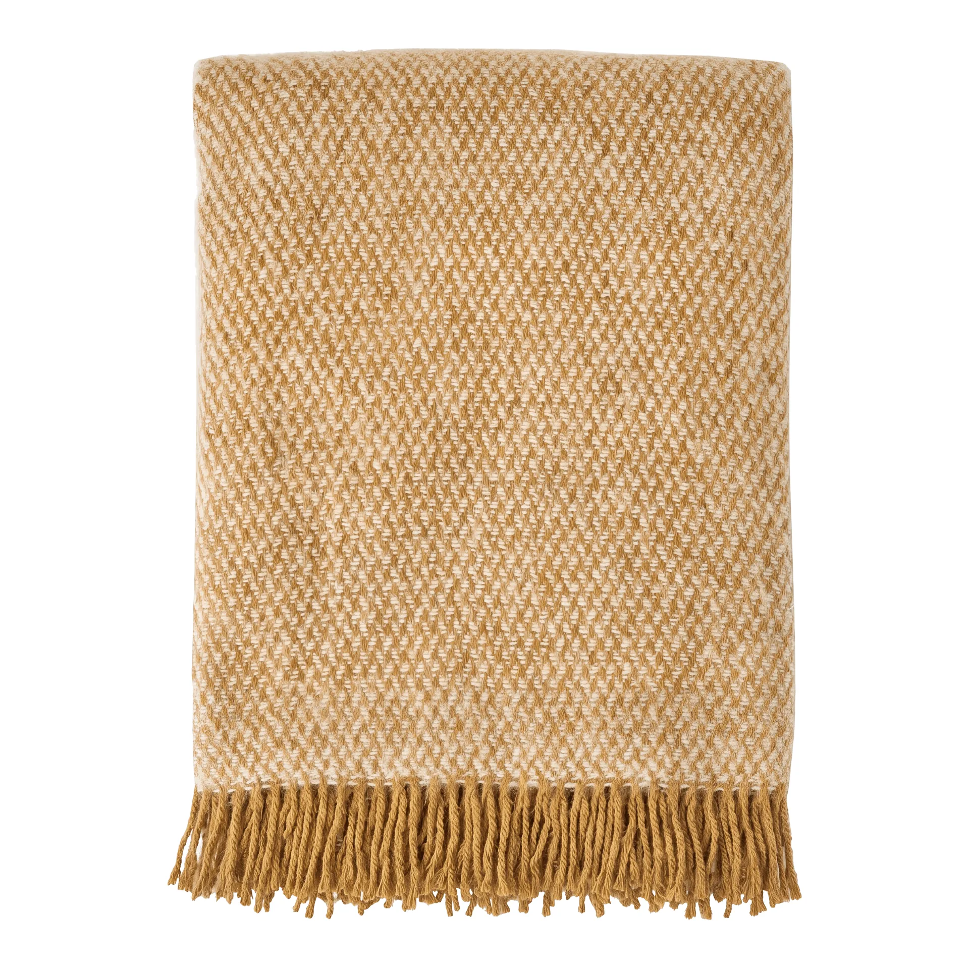 Plaid in lana Sandstone 130x180 cm, Mustard Scandi Living