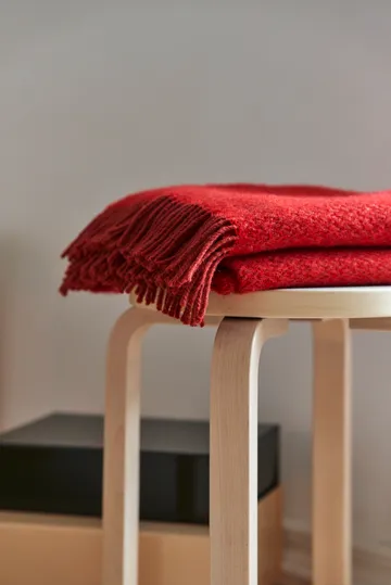 Plaid in lana Sandstone 130x180 cm - Rosso - Scandi Living