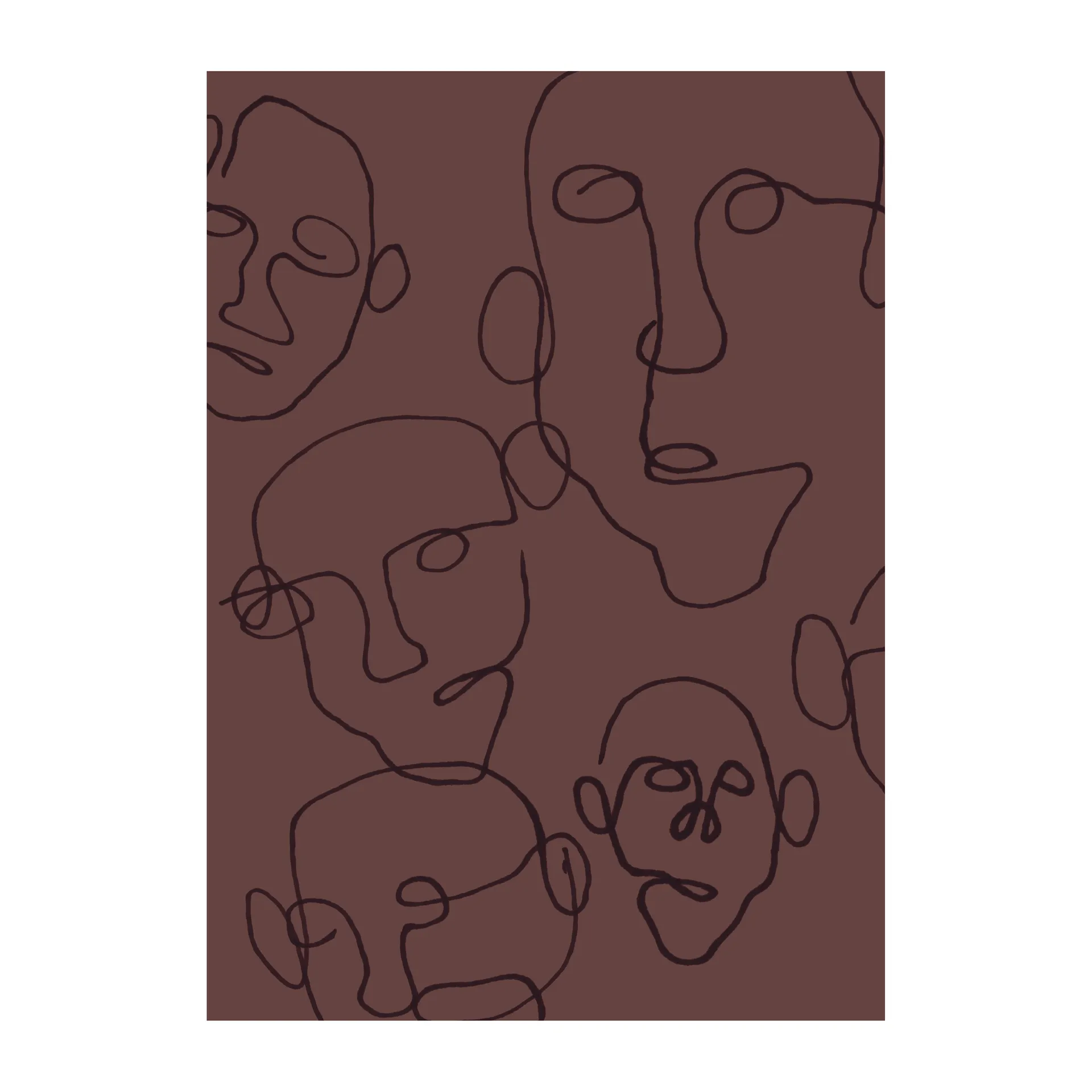 Poster Audience marrone, 50x70 cm Scandi Living