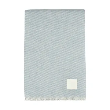 Row plaid in lana a righe - Azzurro chiaro, 120x185 cm - Scandi Living