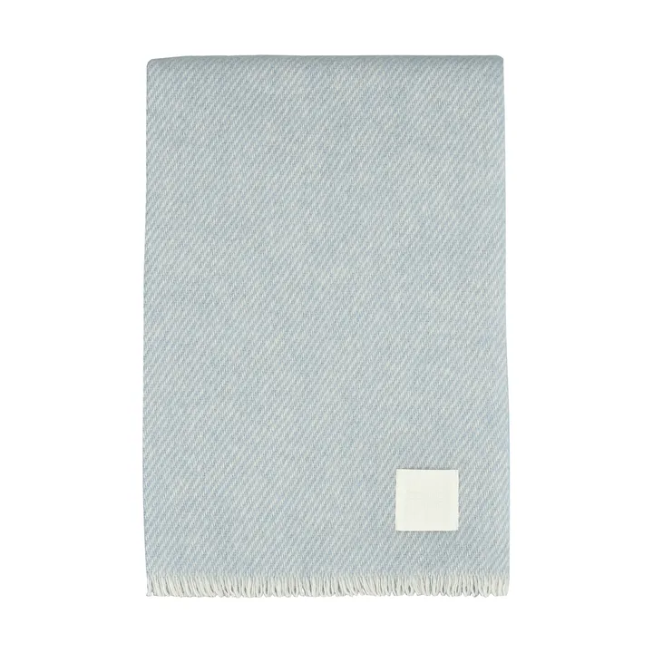 Row plaid in lana a righe - Azzurro chiaro, 120x185 cm - Scandi Living