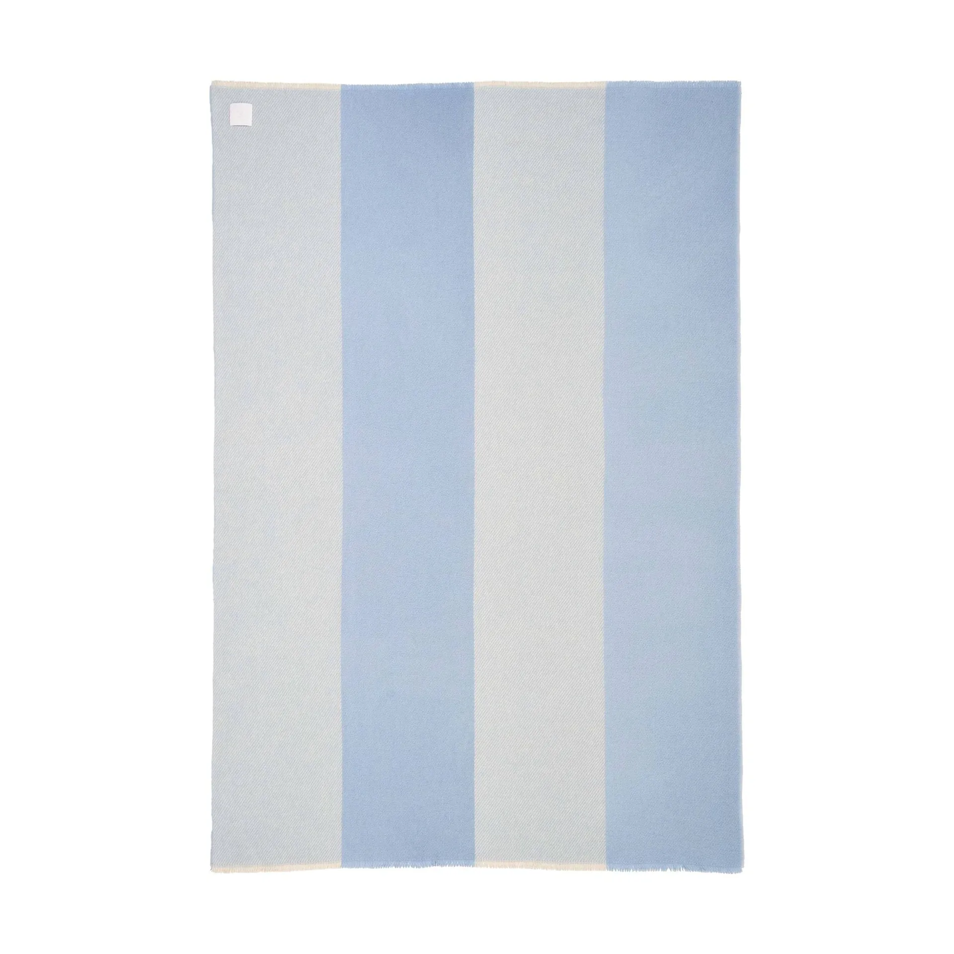 Row plaid in lana a righe, Azzurro chiaro, 120x185 cm Scandi Living