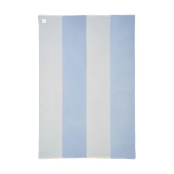 Row plaid in lana a righe - Azzurro chiaro, 120x185 cm - Scandi Living