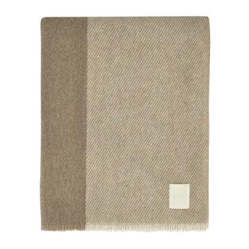 Row plaid in lana a righe - Beige, 120x185 cm - Scandi Living