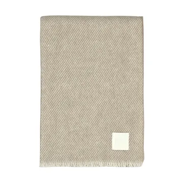 Row plaid in lana a righe - Beige, 120x185 cm - Scandi Living