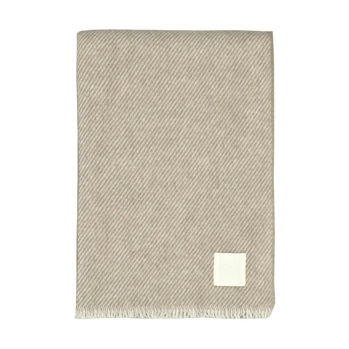 Row plaid in lana a righe - Beige, 120x185 cm - Scandi Living