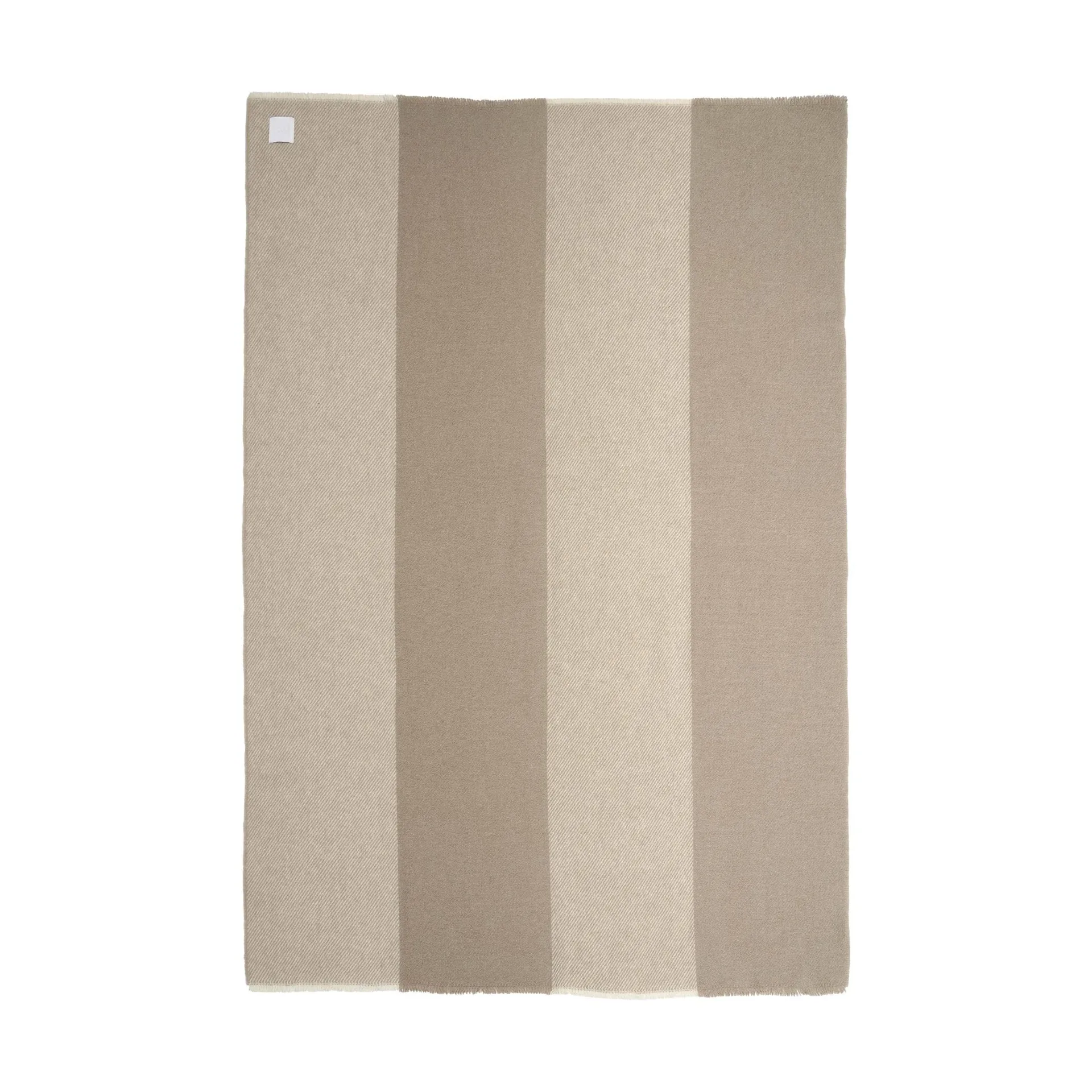Row plaid in lana a righe, Beige, 120x185 cm Scandi Living