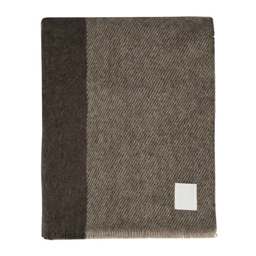 Row plaid in lana a righe - Marrone, 120x185 cm - Scandi Living