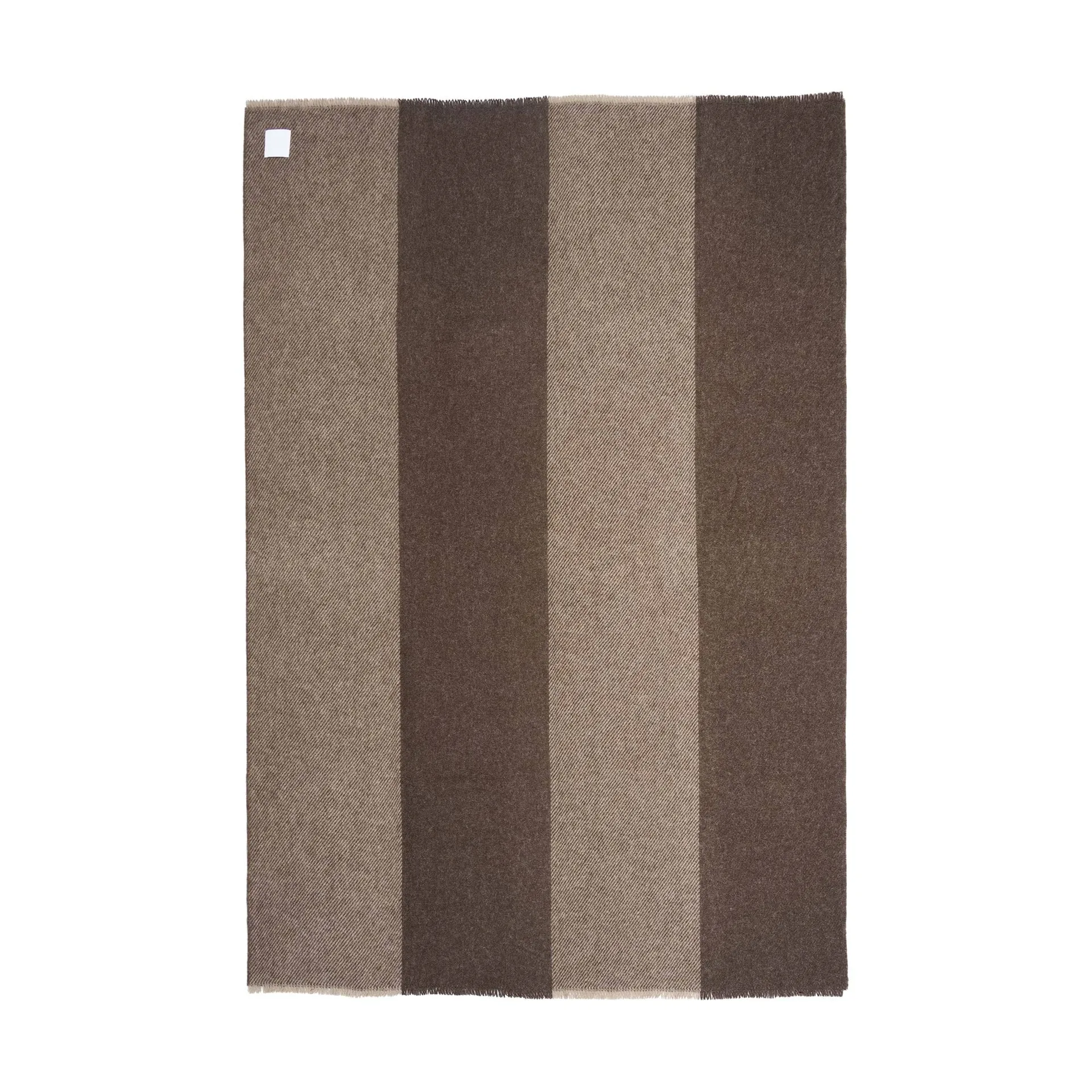 Row plaid in lana a righe, Marrone, 120x185 cm Scandi Living