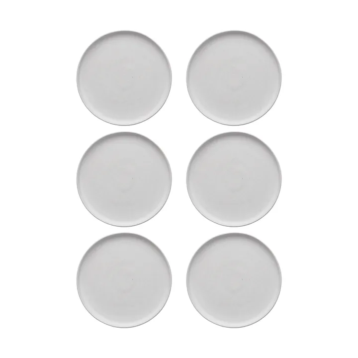 Sandsbro piattino bianco sporco, Ø20 cm, set da 6 - Scandi Living