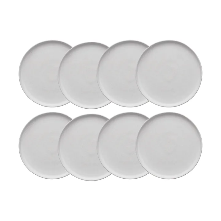 Sandsbro piattino bianco sporco, Ø20 cm, set da 8 - Scandi Living
