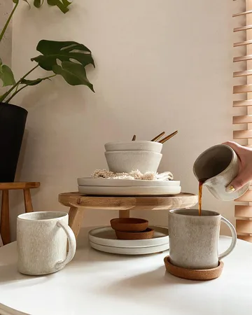 Sandsbro piatto pasta grigio chiaro, Ø23 cm, set da 6 - Scandi Living