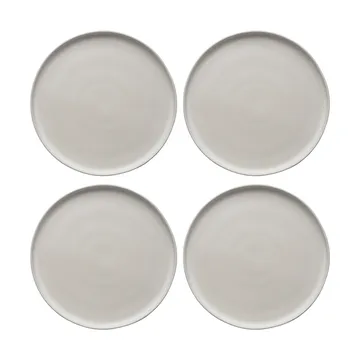 Sandsbro piatto piano bianco sporco, Ø26 cm, set da 4 - Scandi Living