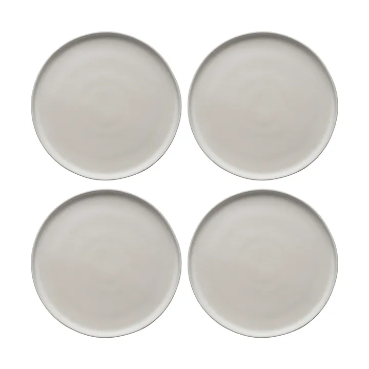 Sandsbro piatto piano bianco sporco, Ø26 cm, set da 4 - Scandi Living
