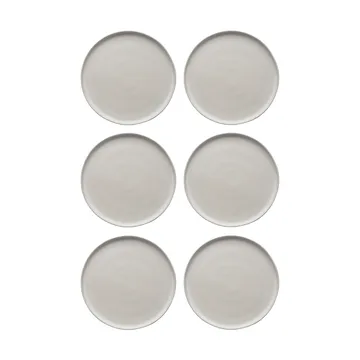 Sandsbro piatto piano bianco sporco, Ø26 cm, set da 6 - Scandi Living