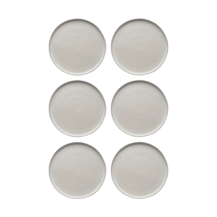 Sandsbro piatto piano bianco sporco, Ø26 cm, set da 6 - Scandi Living