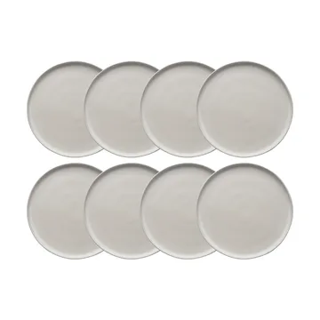 Sandsbro piatto piano bianco sporco, Ø26 cm, set da 8 - Scandi Living