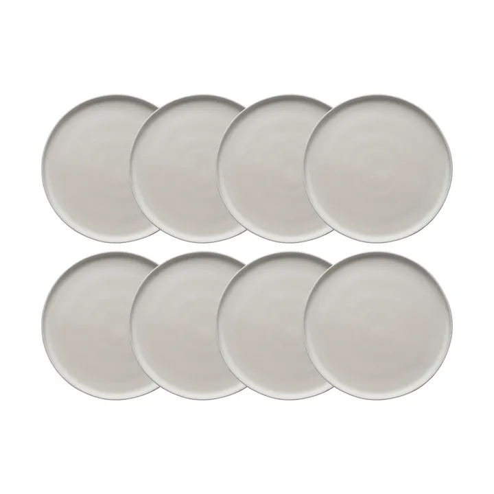 Sandsbro piatto piano bianco sporco, Ø26 cm, set da 8 - Scandi Living