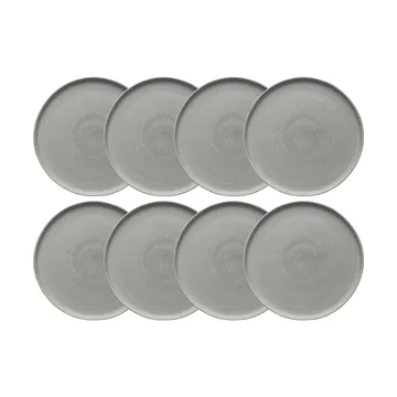 Sandsbro piatto piano grigio chiaro, Ø26 cm, set da 8 - Scandi Living