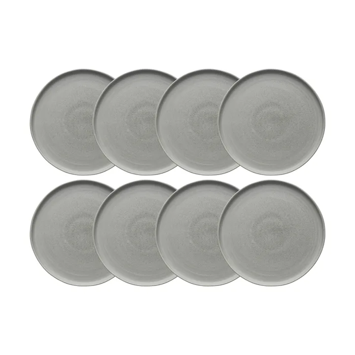 Sandsbro piatto piano grigio chiaro, Ø26 cm, set da 8 - Scandi Living