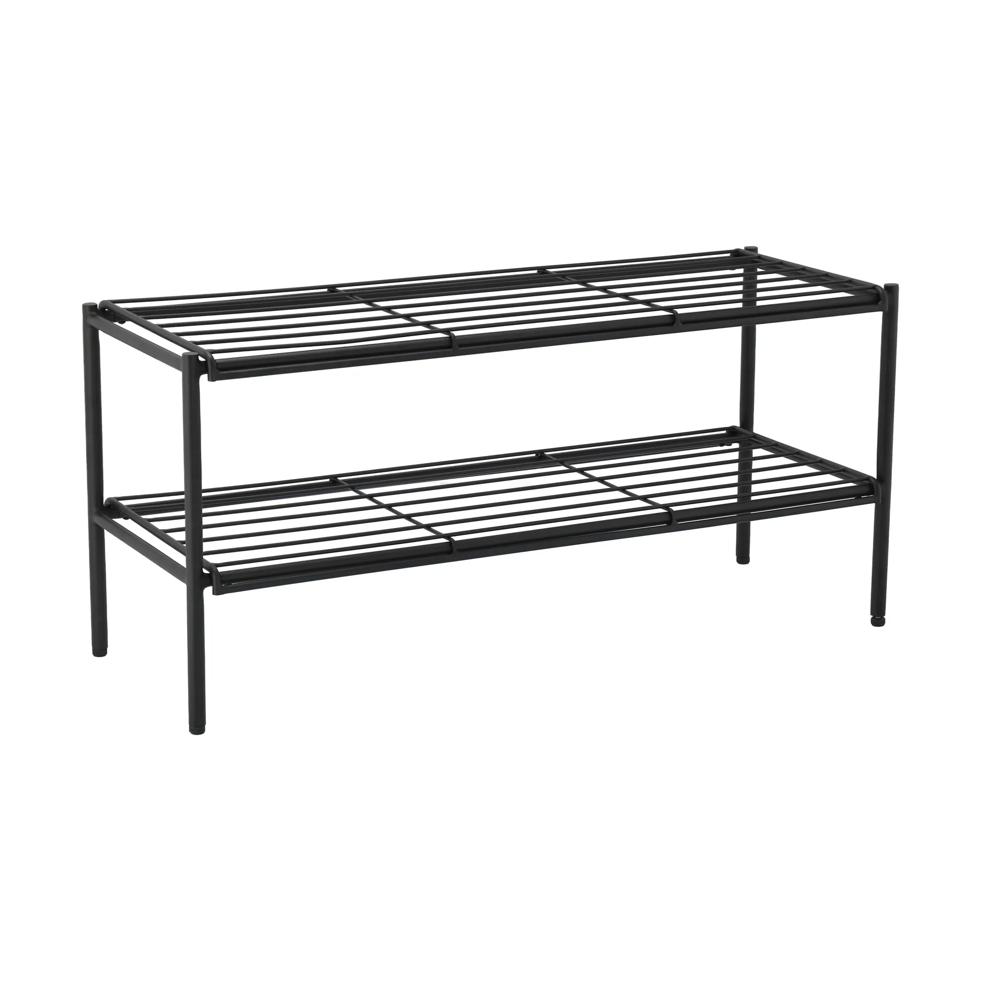 Scaffale per scarpe Nod 80x30x37 cm, Nero Scandi Living