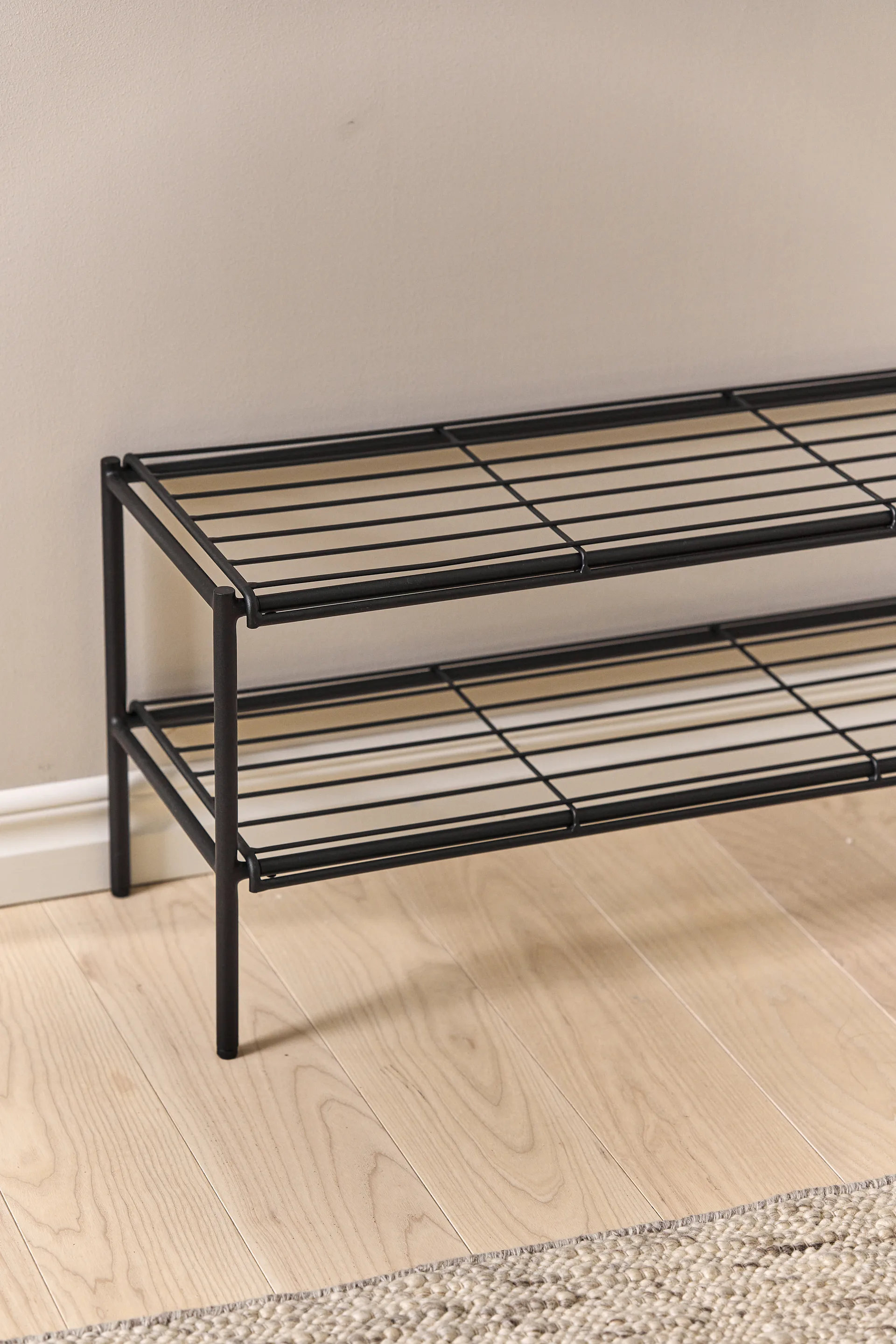 Scaffale per scarpe Nod 80x30x37 cm, Nero Scandi Living