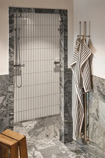 Set asciugamani Drift 4 pezzi - Bianco-nero - Scandi Living