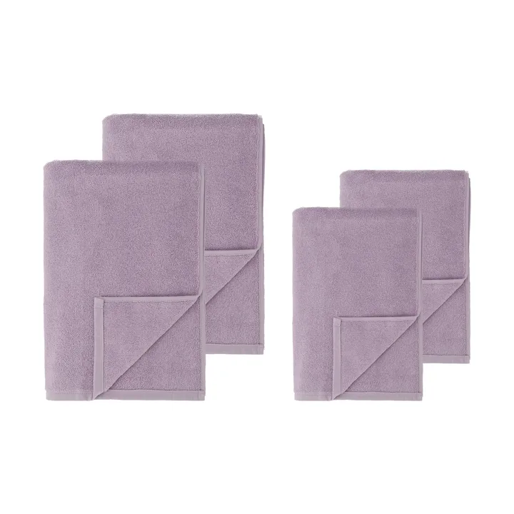 Set asciugamani Drift 4 pezzi - Lilla - Scandi Living