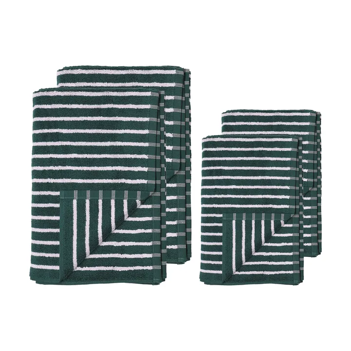 Set asciugamani Drift 4 pezzi - Verde-viola - Scandi Living