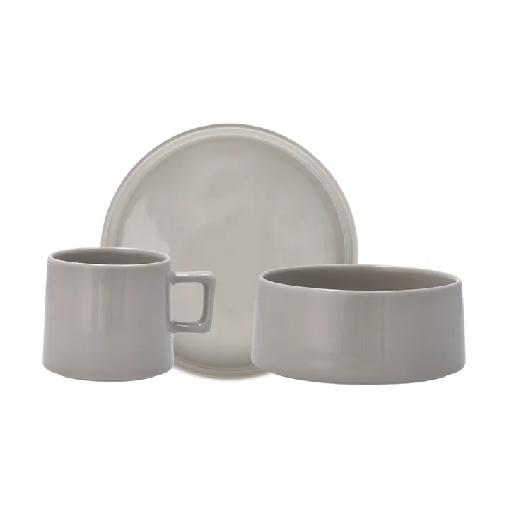 Set colazione Taper 12 pezzi - Grigio chiaro - undefined - Scandi Living