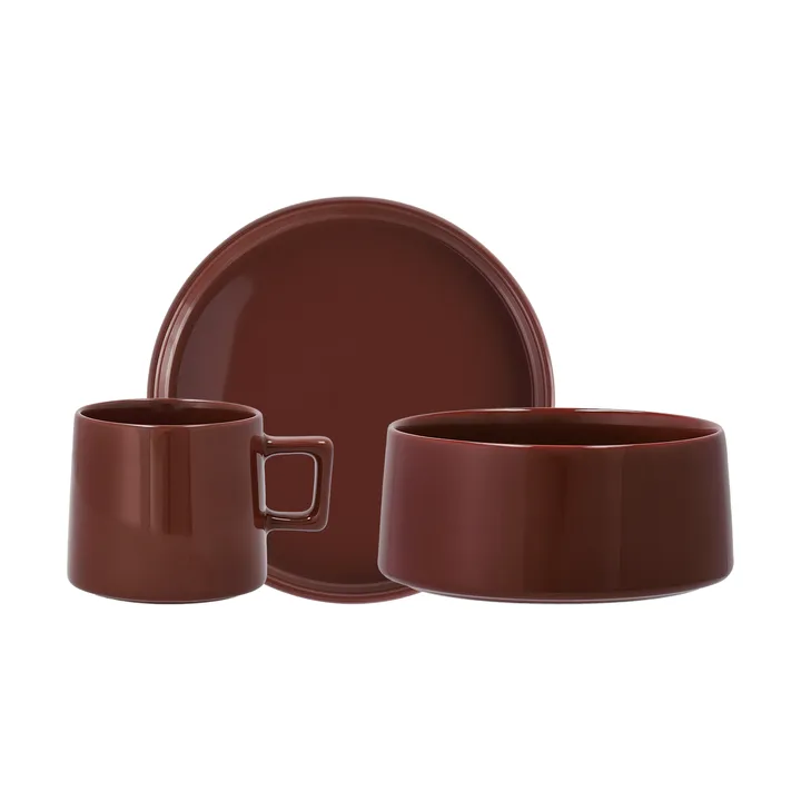 Set colazione Taper 12 pezzi - Rosso - Scandi Living