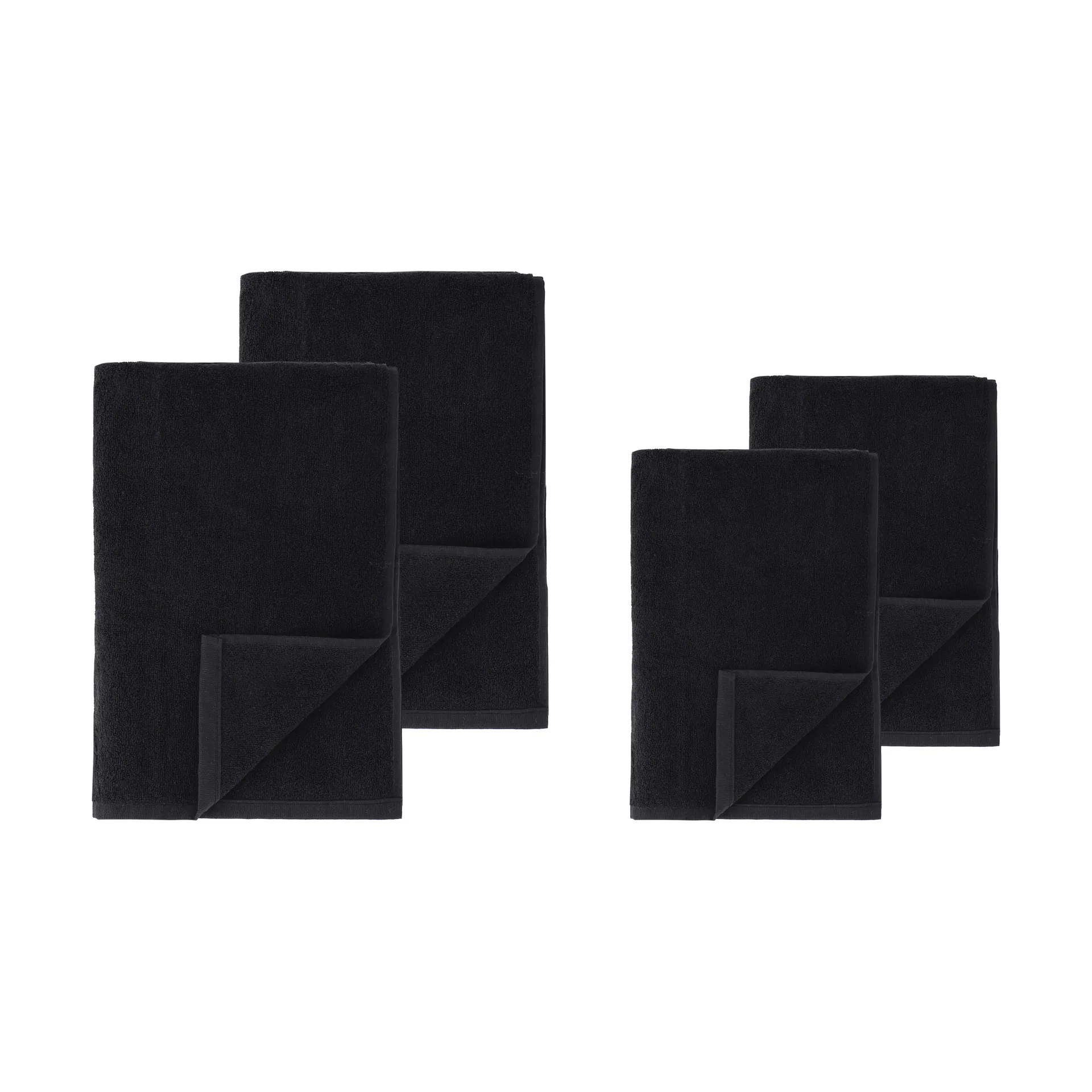 Set di asciugamani Drift 4 pezzi - Nero,  Scandi Living