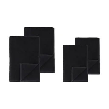 Set di asciugamani Drift 4 pezzi - Nero - Scandi Living