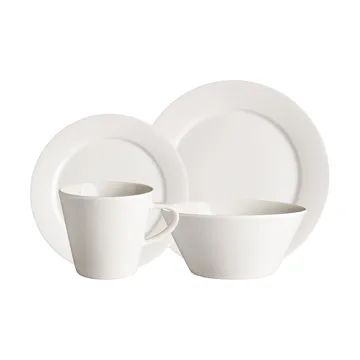 Set di stoviglie Kalk 16 pezzi - Bianco - Scandi Living